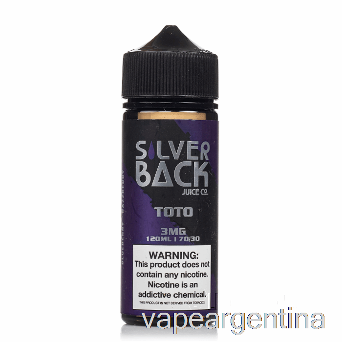 Toto - Jugo De Espalda Plateada Co. - 120ml 3mg Vape Descartable